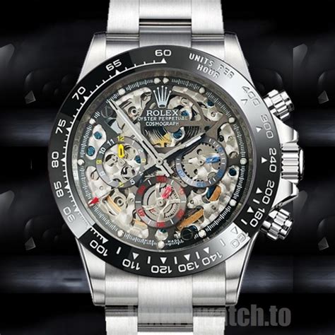 rolex automatic skeleton|rolex daytona skeleton price.